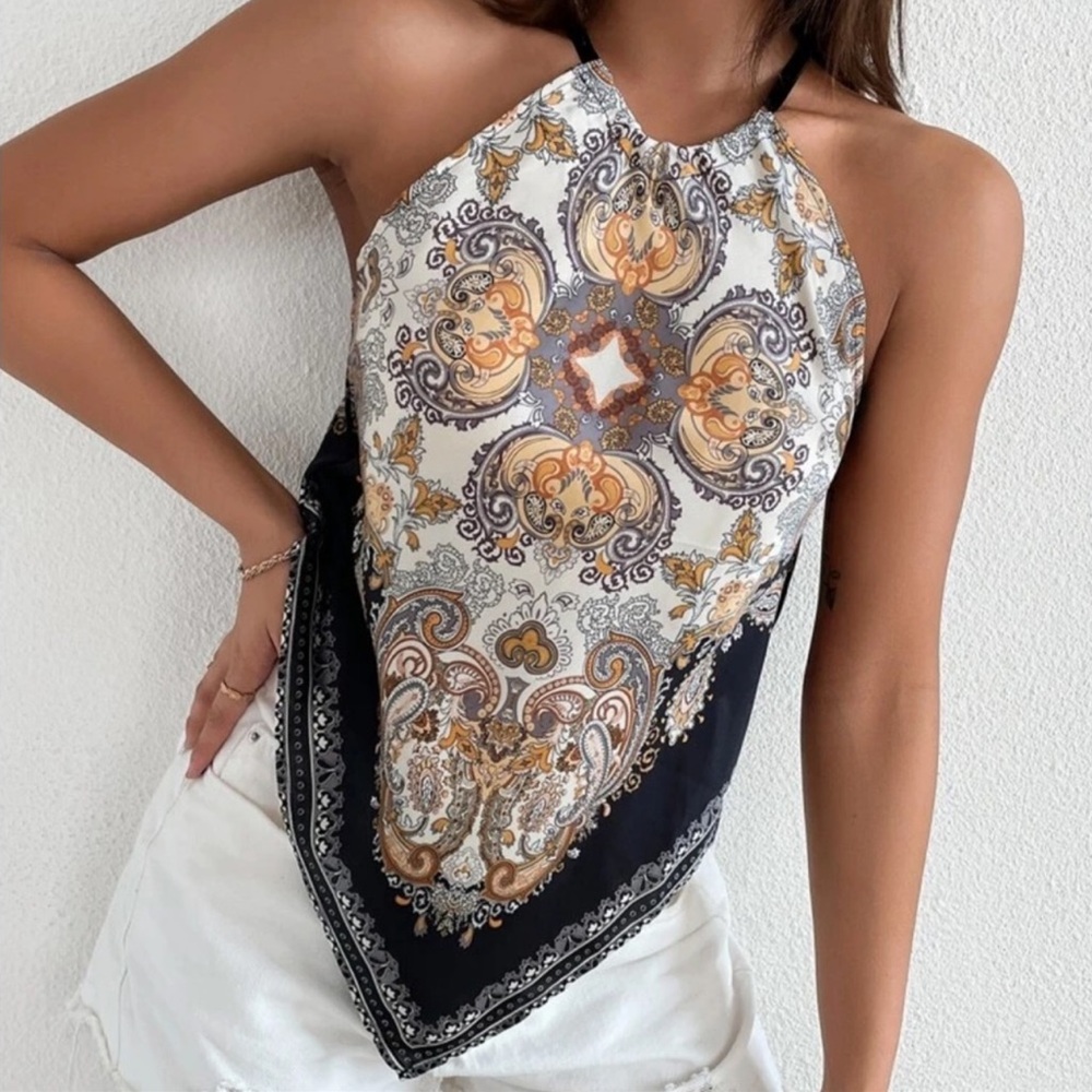 Boho Bandana Style Top